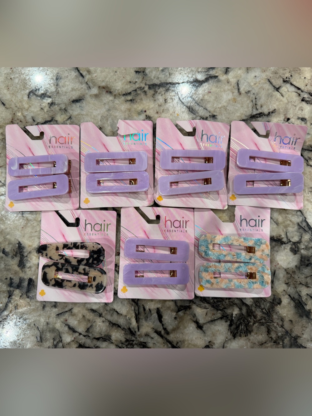 Hair Essentials Rectangular Snap Hair Clips - Bundle